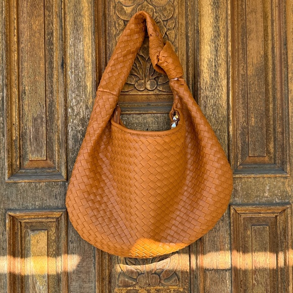 Melie Bianco Brigitte Medium Satchel Tan - Picture 3 of 6